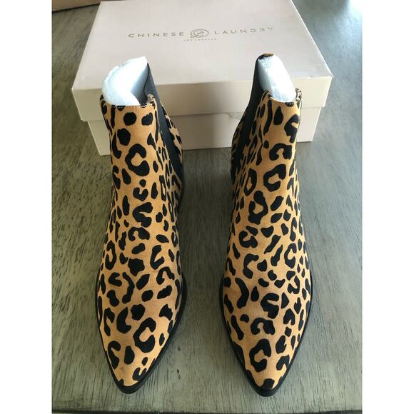 Chinese Laundry Finn Leopard Ankle Boots - 8.5 - Picture 3 of 8